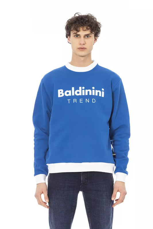 Baldinini Trend Blauer Baumwollpullover für Männer