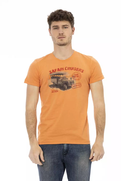 Trussardi Action Orange Baumwolle Männer T-Shirt