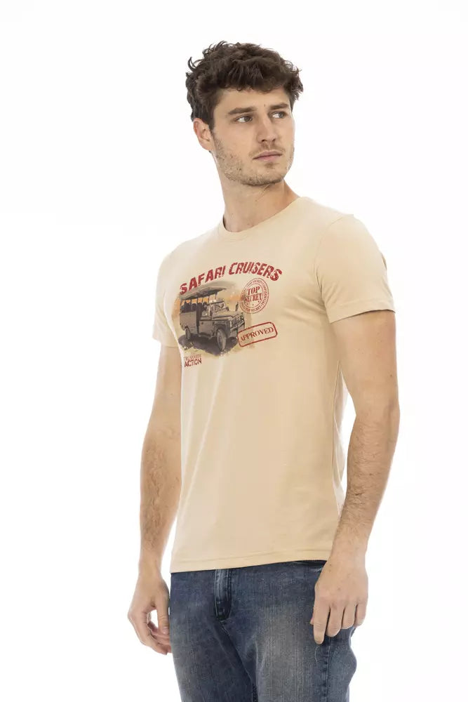 Trussardi Action Beige Baumwolle Männer T-Shirt