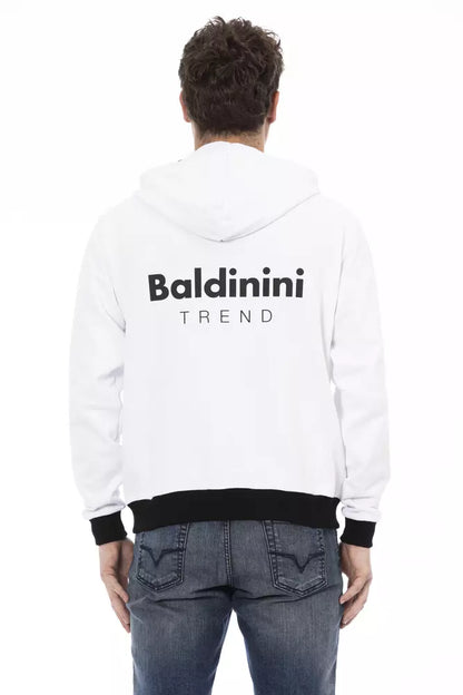 Baldinini Trend Weißer Baumwollpullover für Männer