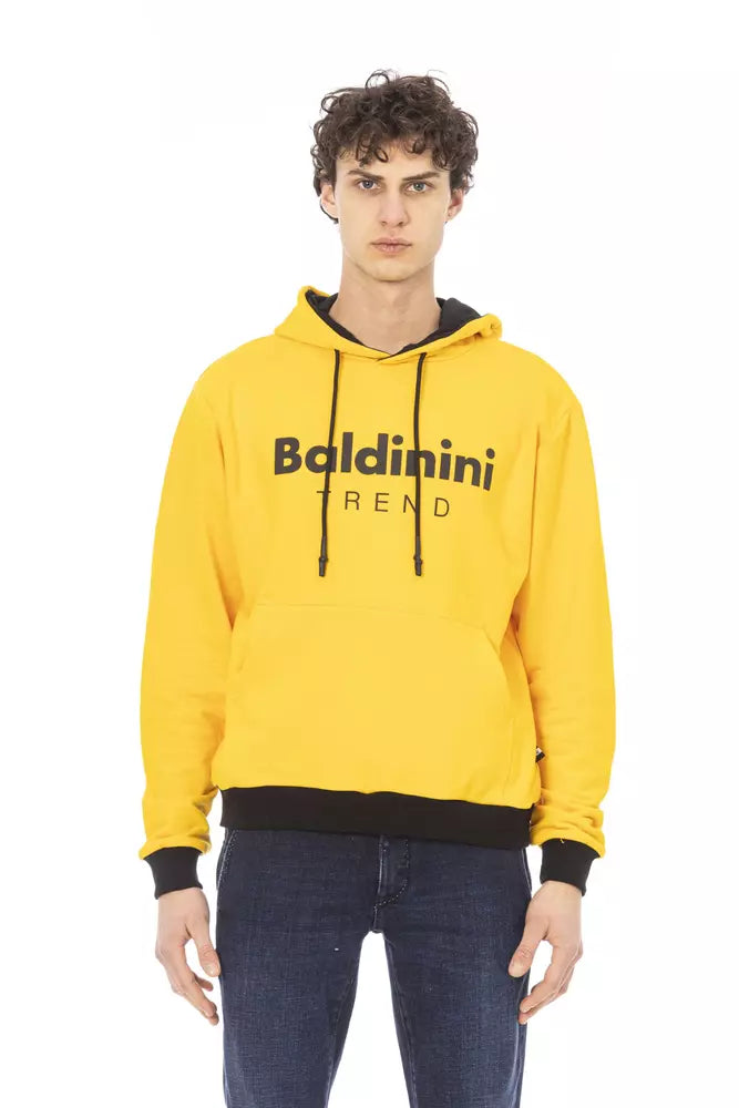 Baldinini Trend Gelber Baumwoll-Hoodie für Männer