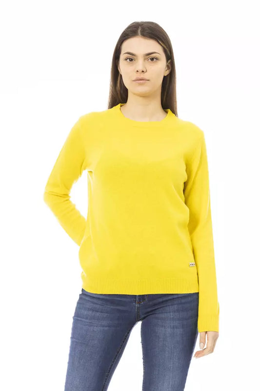 Baldinini Trend Gelber Pullover aus Wolle für Frauen