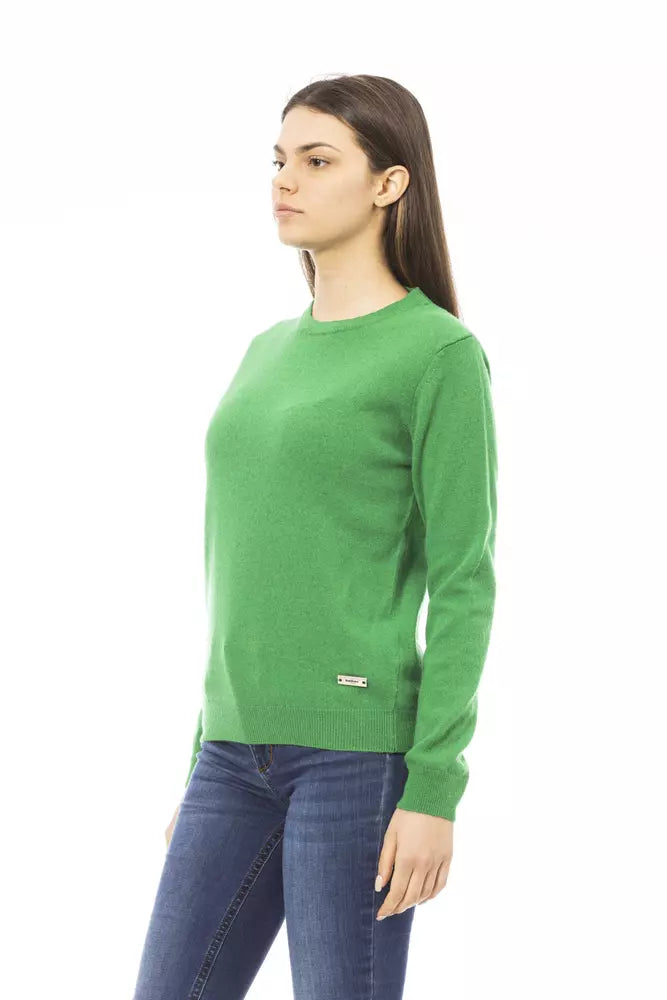 Baldinini Trend Grüner Pullover aus Wolle für Frauen