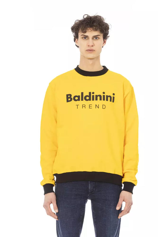 Baldinini Trend Gelber Baumwollpullover für Männer