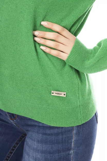 Baldinini Trend Grüner Pullover aus Wolle für Frauen