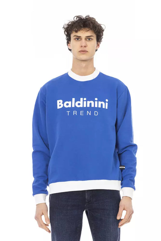 Baldinini Trend Blauer Baumwollpullover für Männer