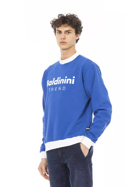 Baldinini Trend Blauer Baumwollpullover für Männer