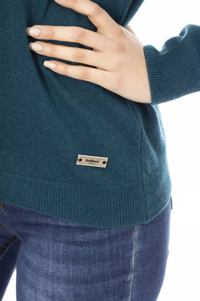 Baldinini Trend Grüner Pullover aus Wolle für Frauen