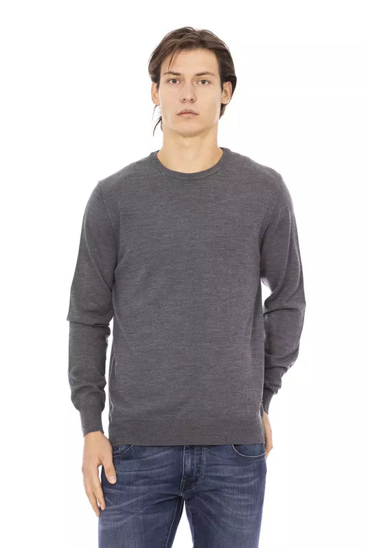 Baldinini Trend Grauer Stoff Männer Pullover