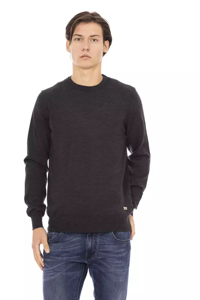 Baldinini Trend Grauer Stoff Männer Pullover