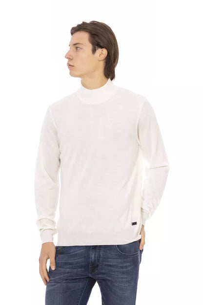 Baldinini Trend Weißer Stoff Männer Pullover