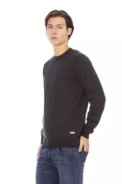 Baldinini Trend Grauer Stoff Männer Pullover