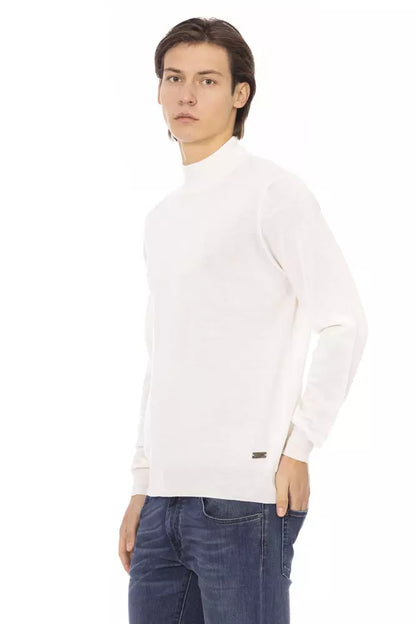 Baldinini Trend Weißer Stoff Männer Pullover