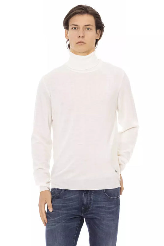 Baldinini Trend Weißer Stoff Männer Pullover