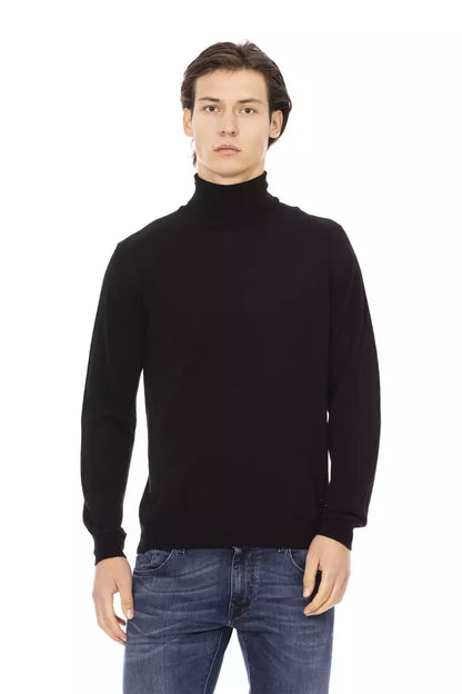 Baldinini Trend Schwarzer Stoff Männer Pullover