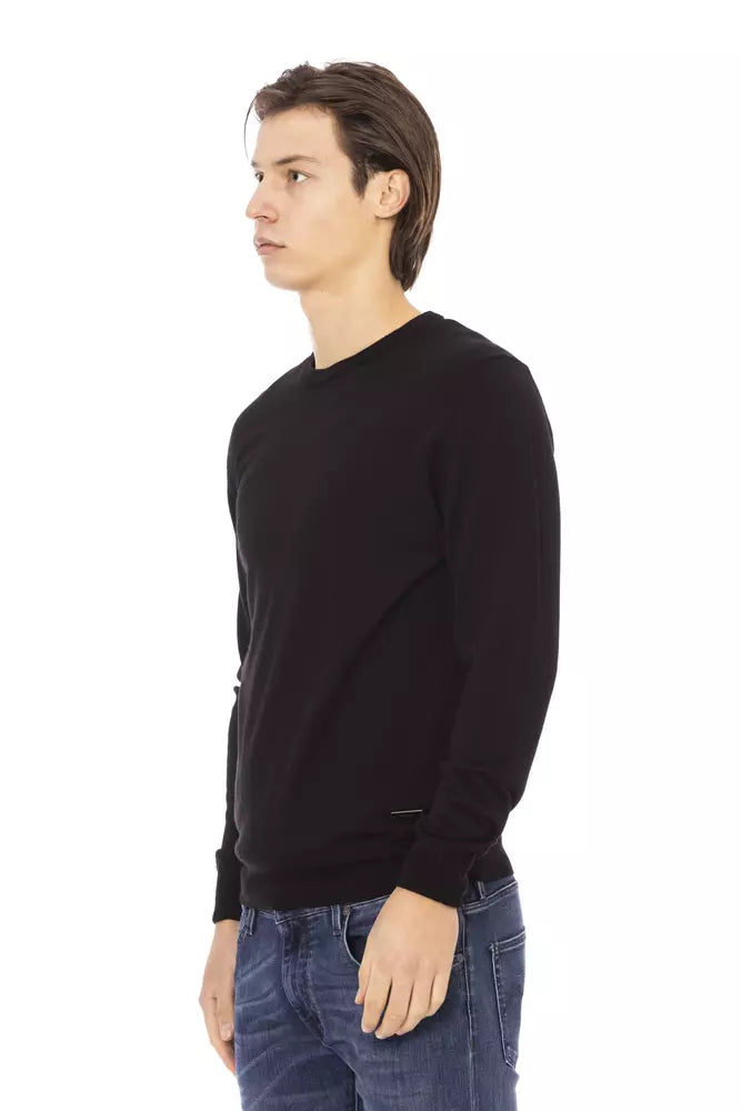 Baldinini Trend Schwarzer Stoff Männer Pullover