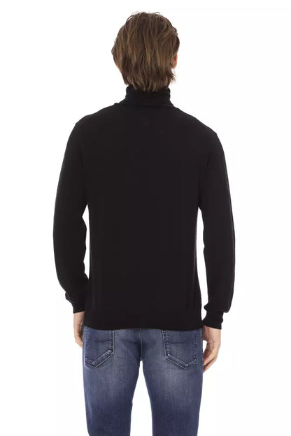 Baldinini Trend Schwarzer Stoff Männer Pullover