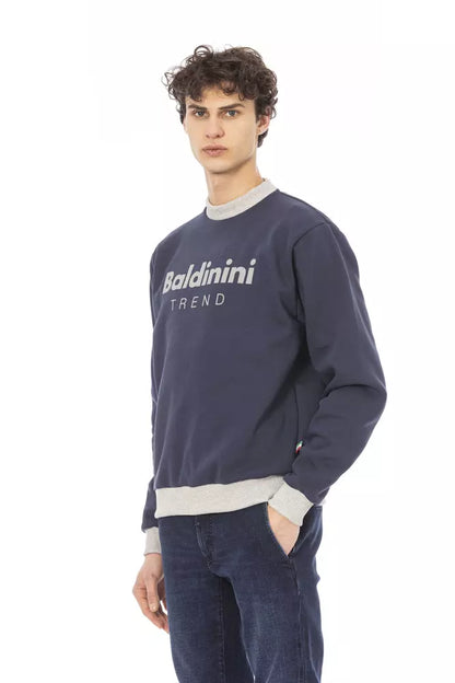 Baldinini Trend Blauer Baumwollpullover für Männer