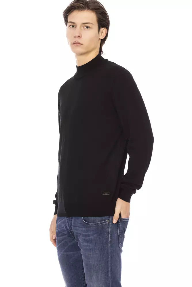 Baldinini Trend Schwarzer Stoff Männer Pullover