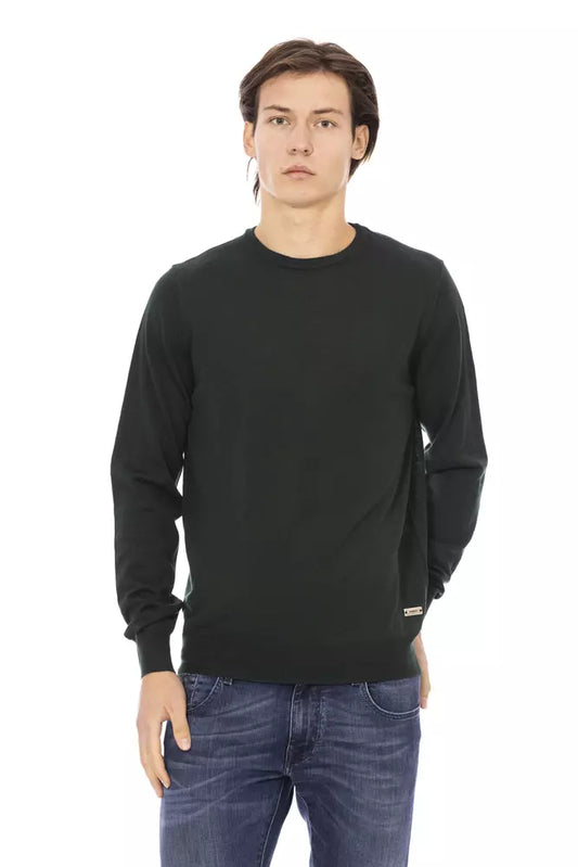 Baldinini Trend Grüner Stoff Männer Pullover