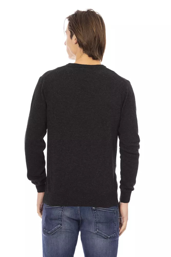 Baldinini Trend Schwarzer Pullover aus Wolle für Männer