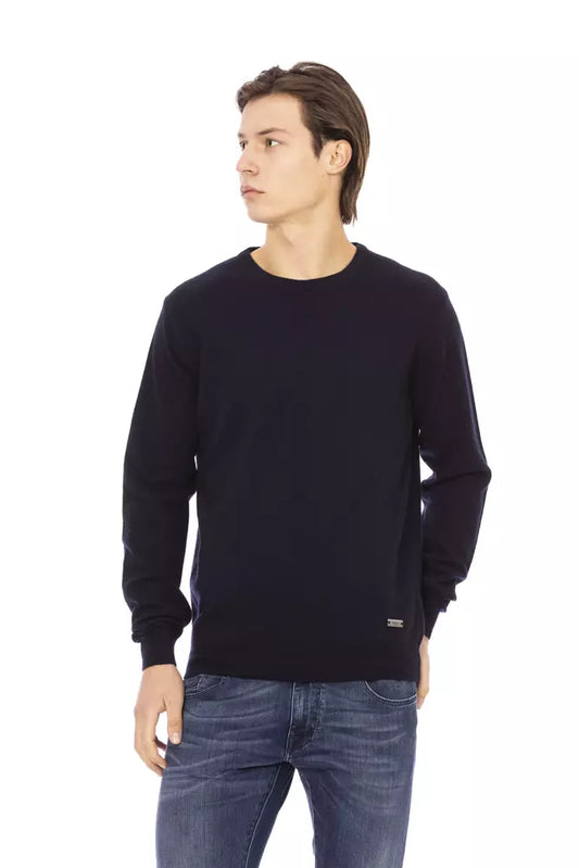 Baldinini Trend Blauer Pullover aus Wolle für Männer