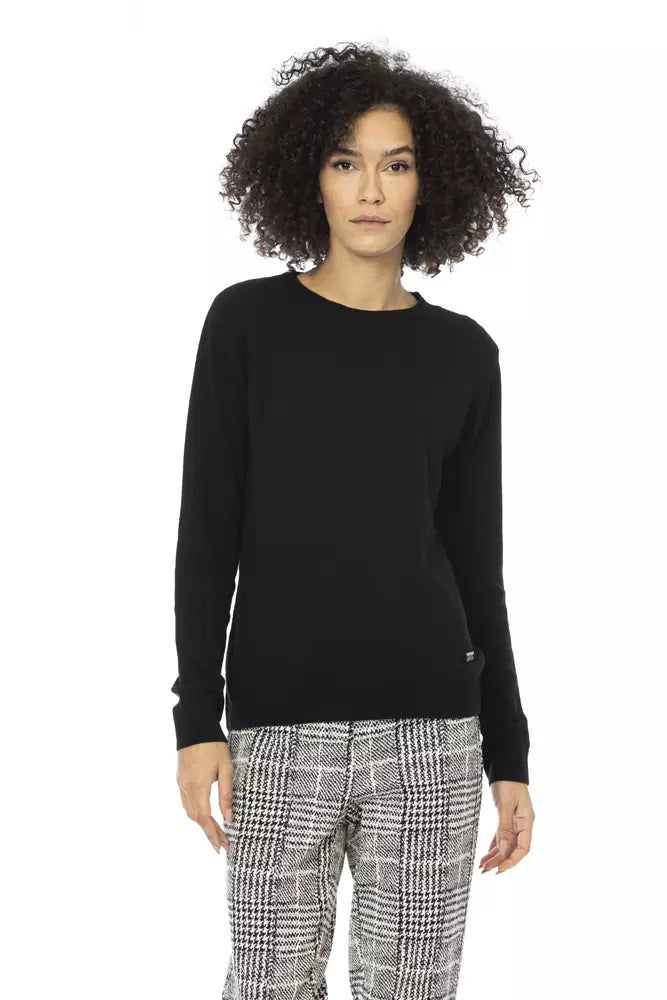 Baldinini Trend Schwarzer Pullover aus Wolle für Frauen