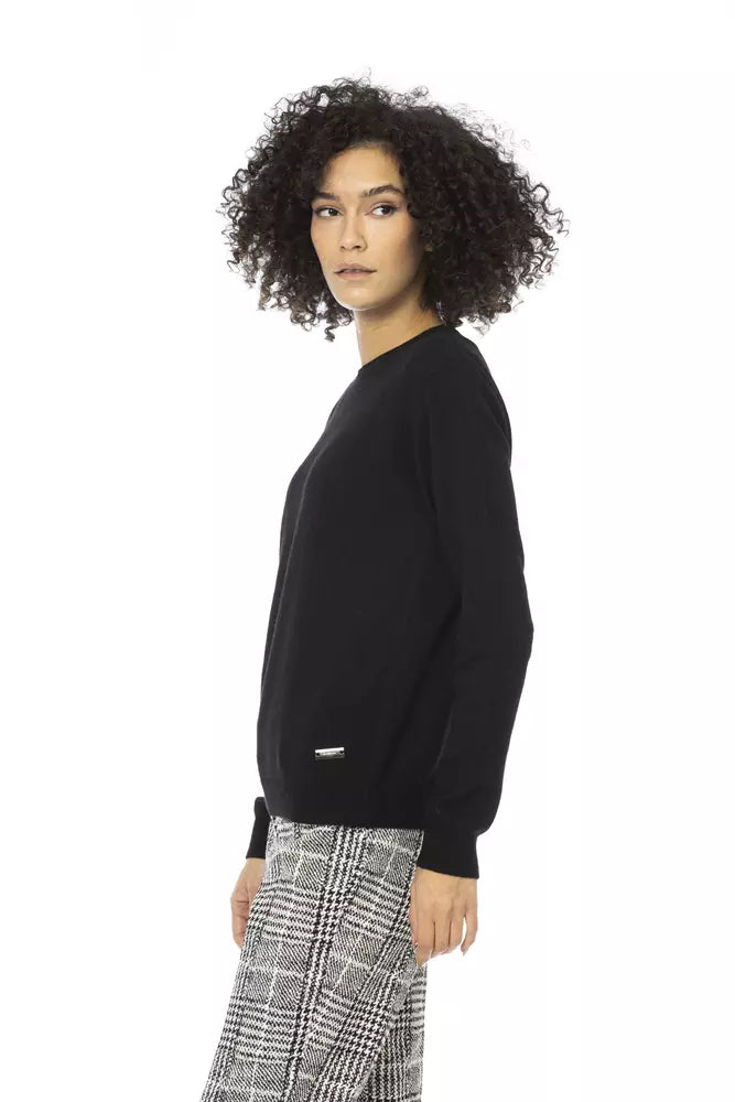 Baldinini Trend Schwarzer Pullover aus Wolle für Frauen