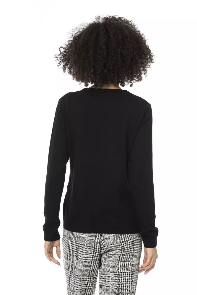 Baldinini Trend Schwarzer Pullover aus Wolle für Frauen