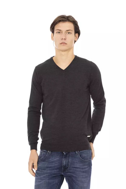 Baldinini Trend Grauer Stoff Männer Pullover