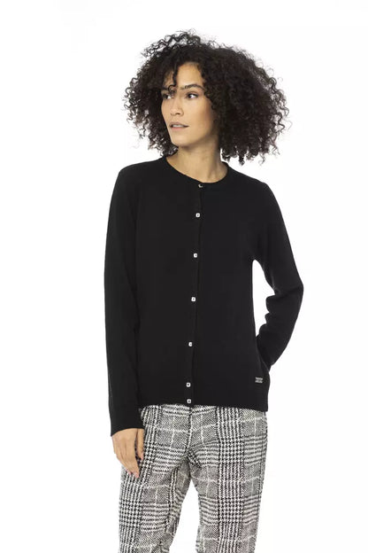 Baldinini Trend Schwarzer Pullover aus Wolle für Frauen