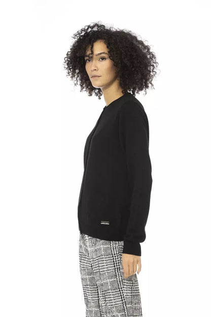 Baldinini Trend Schwarzer Pullover aus Wolle für Frauen