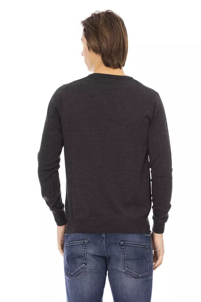 Baldinini Trend Grauer Stoff Männer Pullover