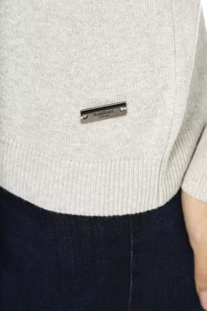 Baldinini Trend Grauer Pullover aus Wolle für Frauen