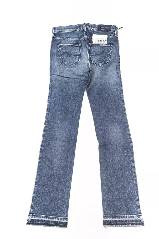 Jacob Cohen Elegante Slim-Fit-Fransenjeans