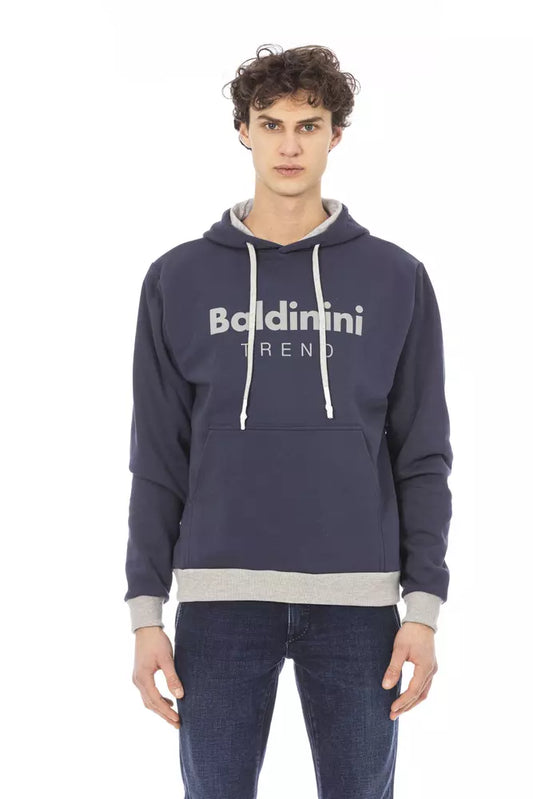 Baldinini Trend Blauer Baumwollpullover für Männer