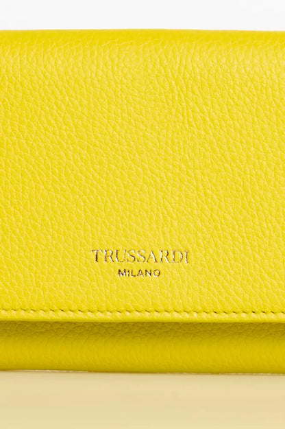 Trussardi Gelbes Leder Portemonnaie für Frauen