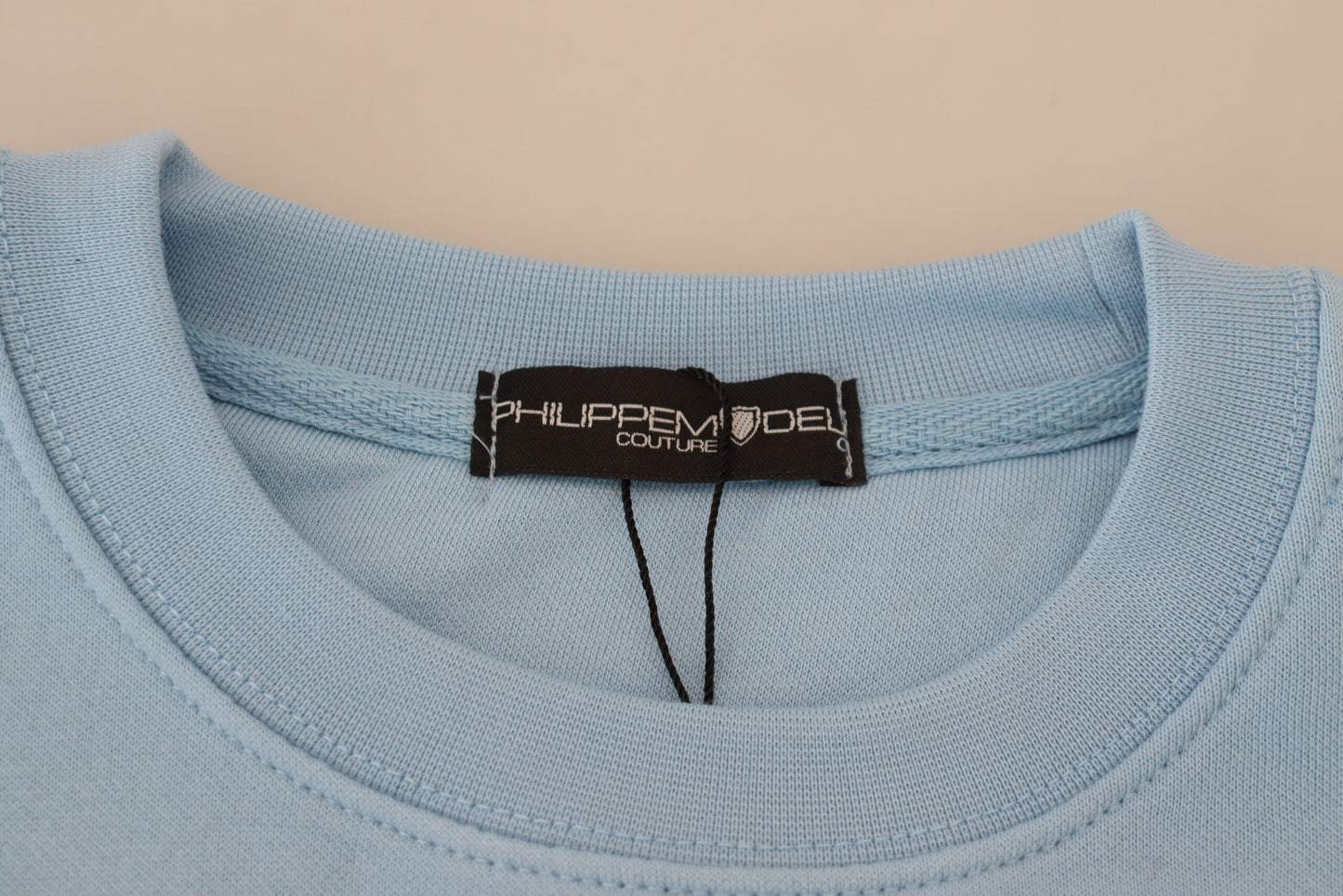 Philippe Model Schicker hellblauer Pullover mit Logo-Verzierung