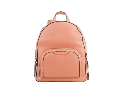 Michael Kors Jaycee Medium Sherbert Gekörntes Leder Rucksack mit Reißverschlusstasche Büchertasche