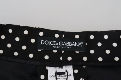 Dolce & Gabbana Elegante Polka Dot Hose mit hohem Taillenumfang