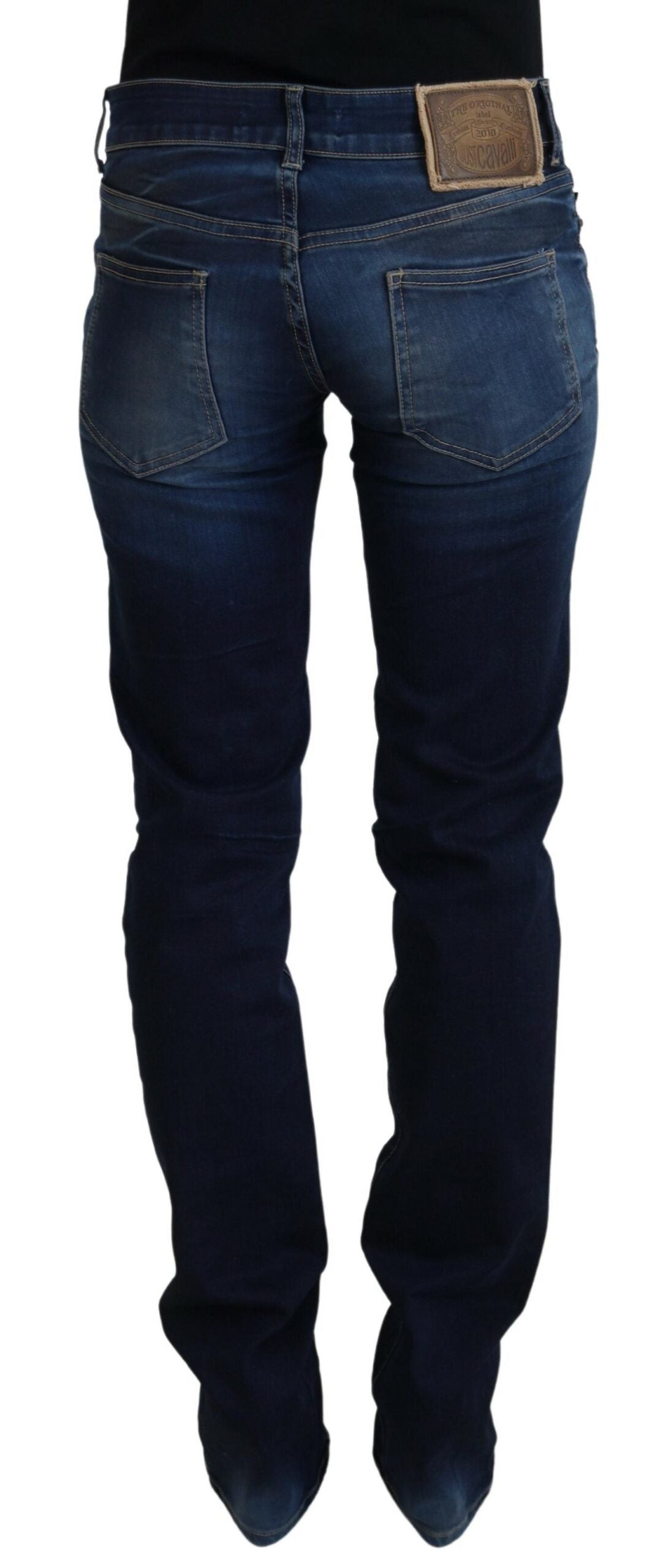 Just Cavalli Schicke Denim-Hose mit niedriger Taille in Blau