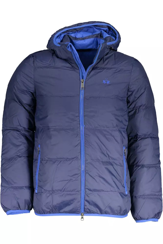 La Martina Blaue Polyamid Herren Jacke