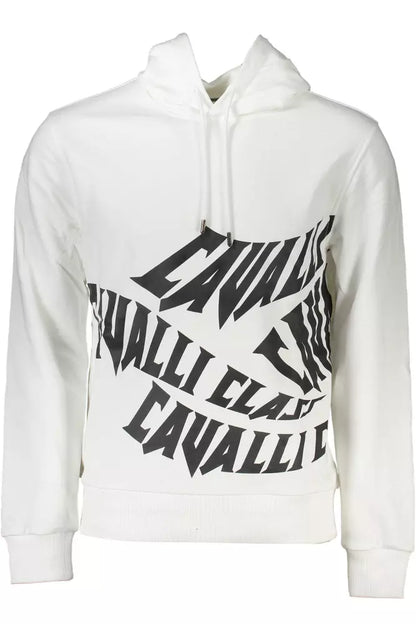 Cavalli Class Weißes Baumwoll-Sweatshirt für Männer