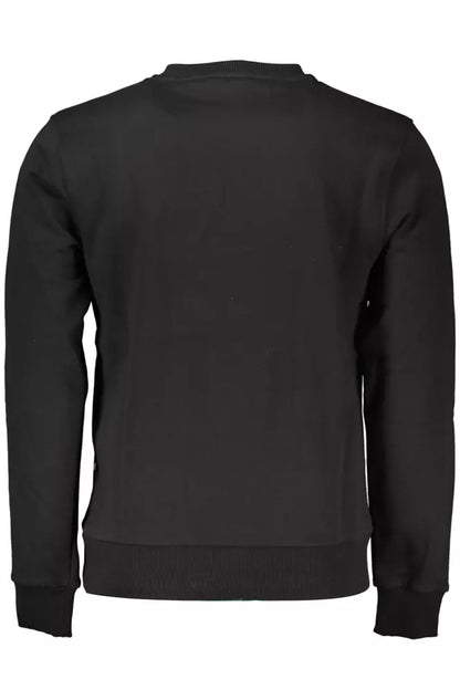 Cavalli Class Schwarzer Baumwollpullover für Männer