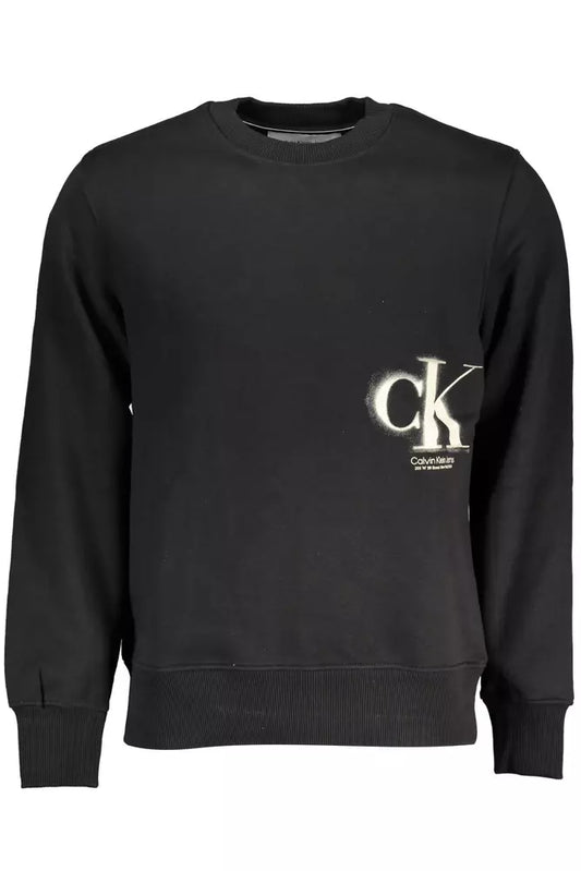 Calvin Klein Schwarzer Baumwollpullover für Männer