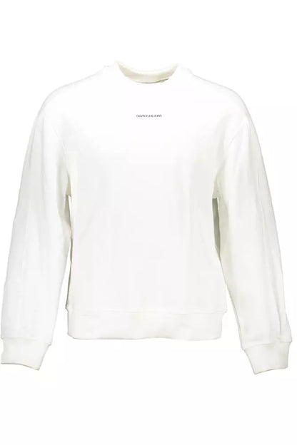 Calvin Klein Weißer Baumwollpullover für Männer