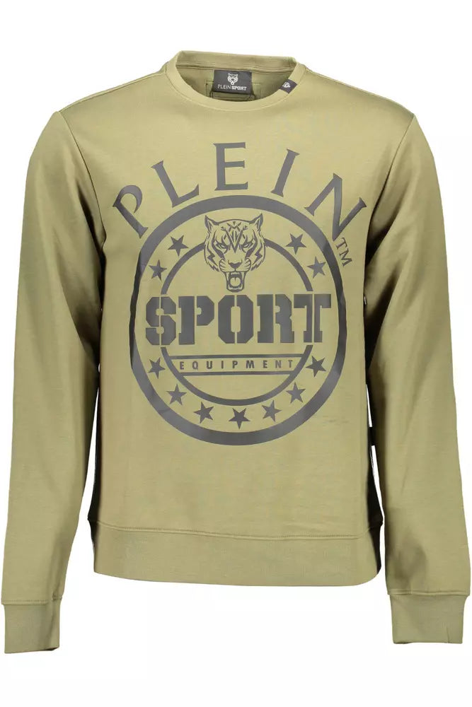 Plein Sport Grüner Baumwollpullover für Männer