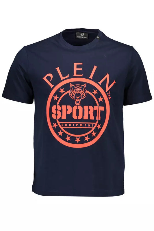 Plein Sport Blau Baumwolle Männer T-Shirt