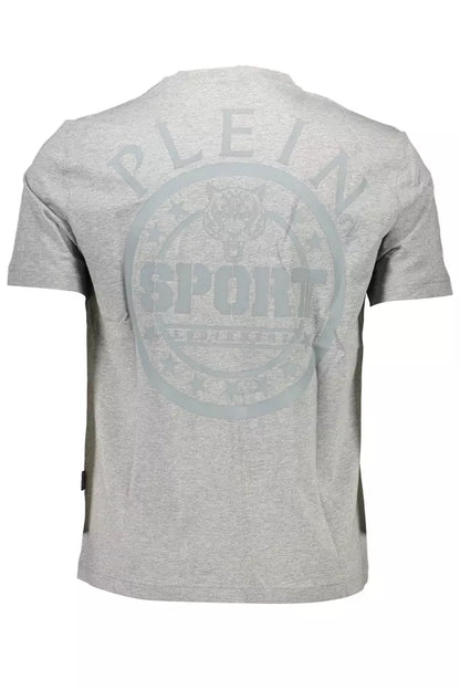 Plein Sport Graues Baumwolle Männer T-Shirt