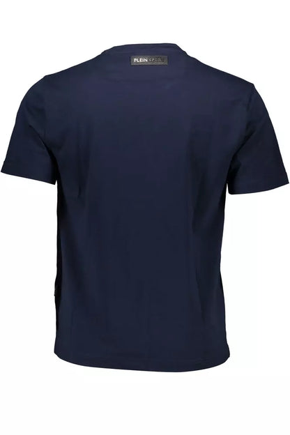 Plein Sport Blau Baumwolle Männer T-Shirt